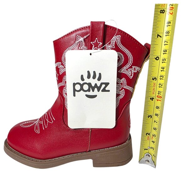 Pawz Cowboy Western Boots Little & Big Boys Zipper Closure Embroidered Detail - Picture 2 of 13